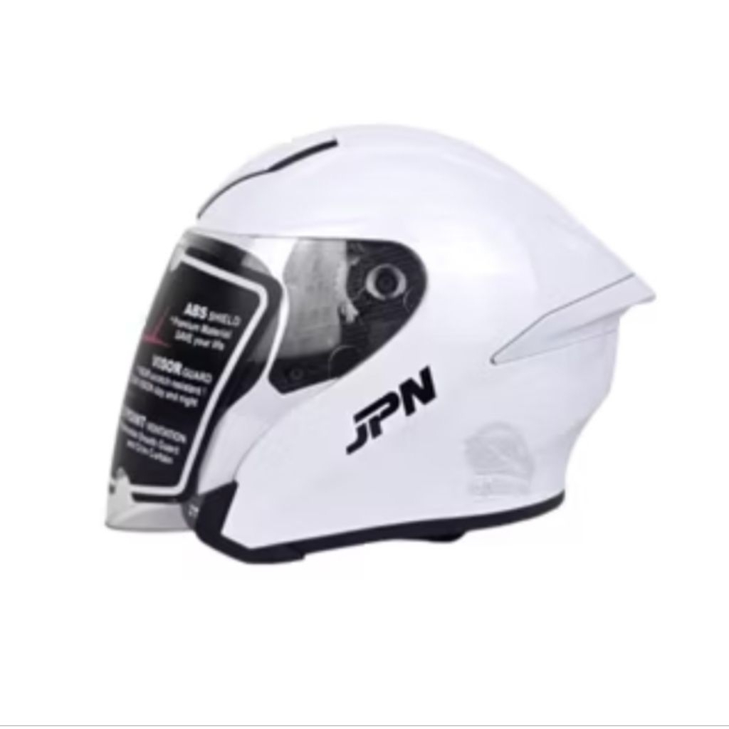 HELM HALFACE JPN KYO-9 WARNA PUTIH GLOSY ORIGINAL