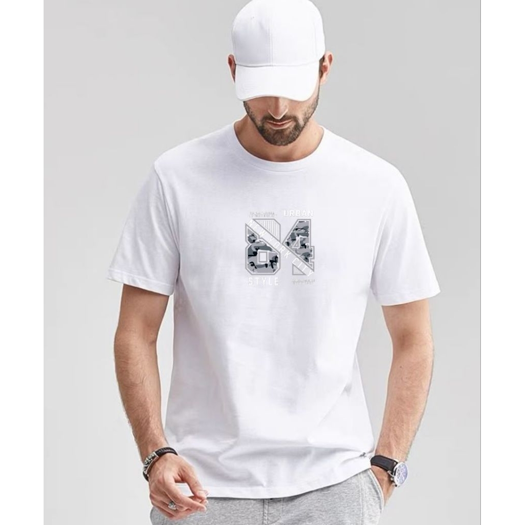 baju kaos pria wanita baju kaos pria lengan pendek logo sedang Tenga 84