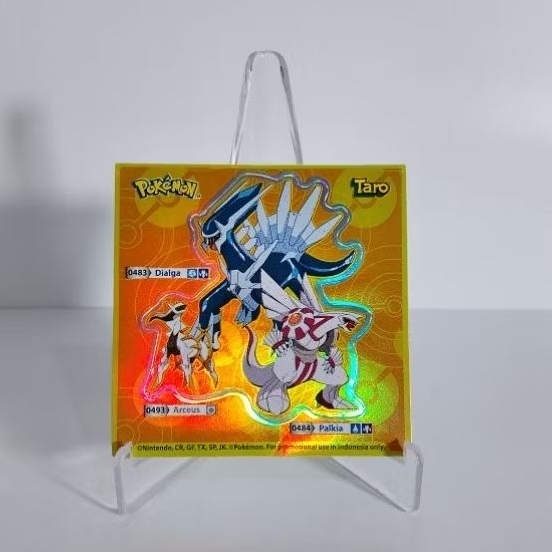 Dialga Arceus Palkia Sticker Promo Pokemon x Taro (Free Top Loader)
