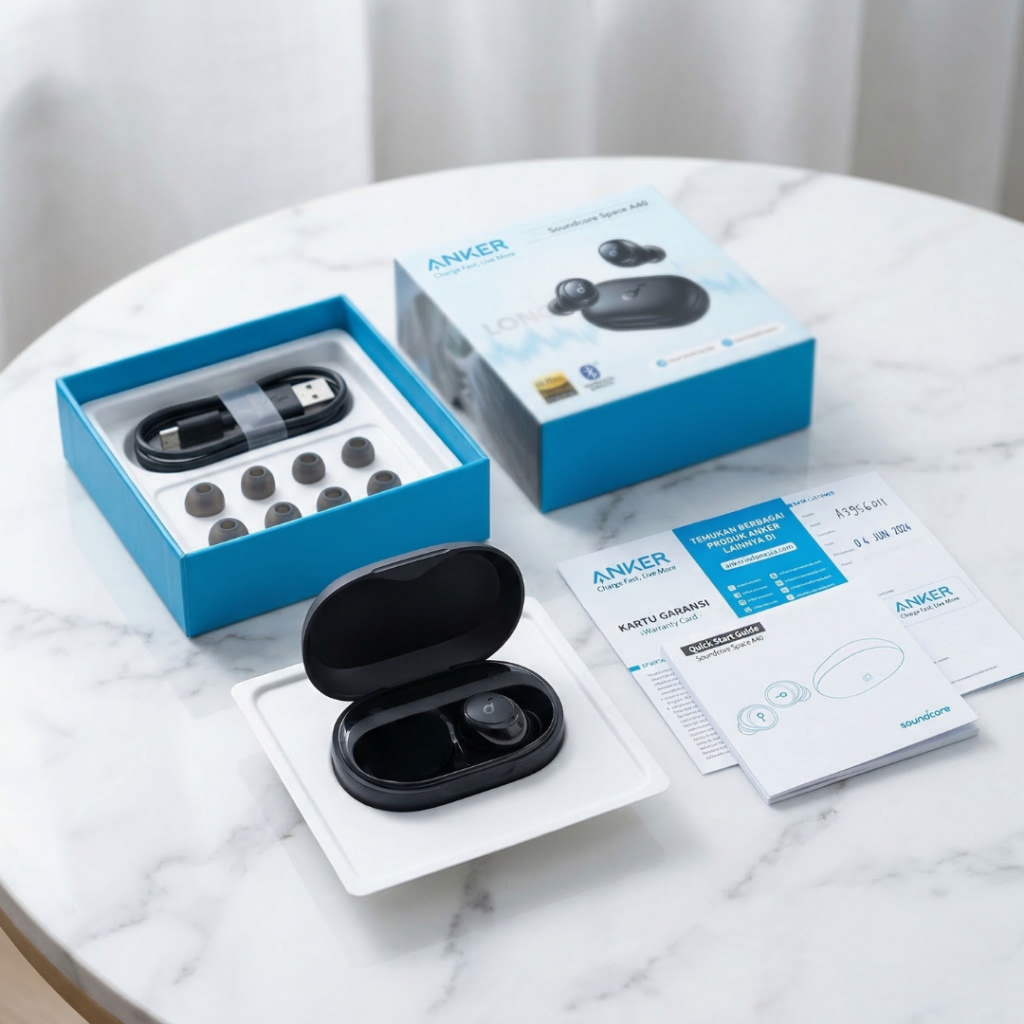 Earphone TWS Anker ANC Soundcore Space A40 - A3936 Hadset hanya 1 (kanan-right) Hitam