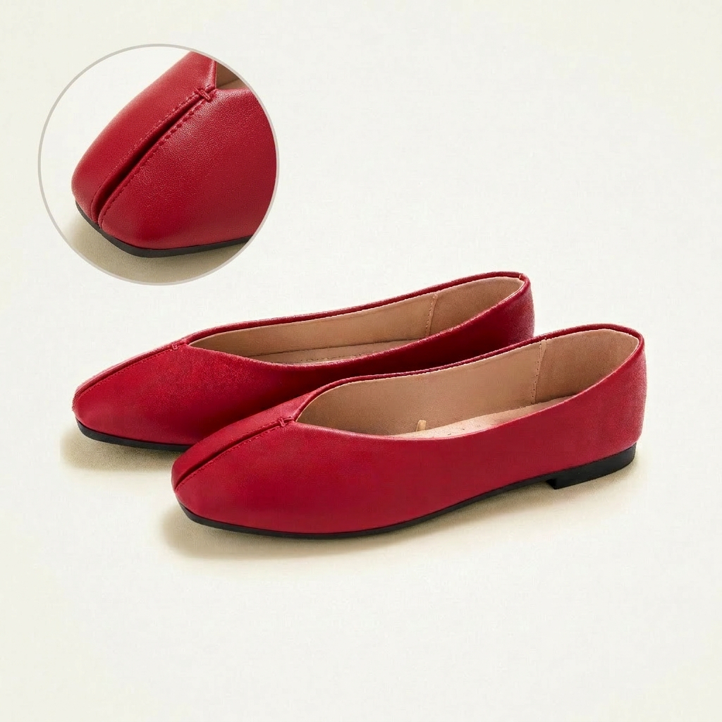 Berrybenka - Sofia Meisa Leather Flat Shoes Sepatu Flatshoes Wanita