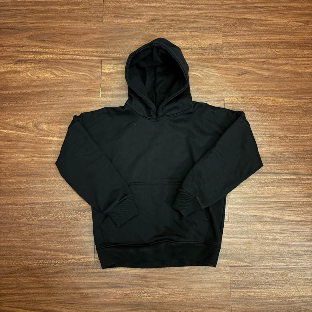 CottonSupply Black Hoodie Boxy Fit Second Preloved