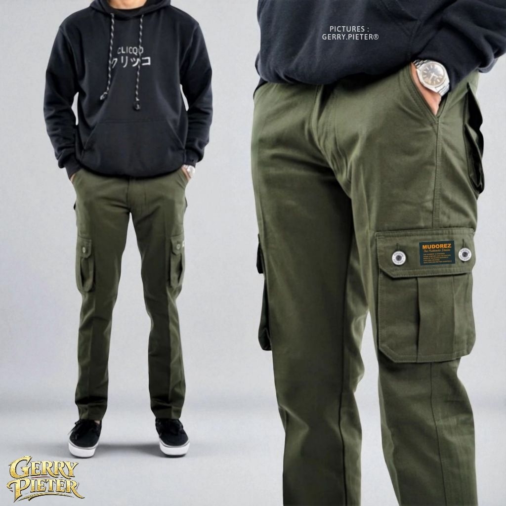 Celana Cargo Panjang Pria Premium American Drill