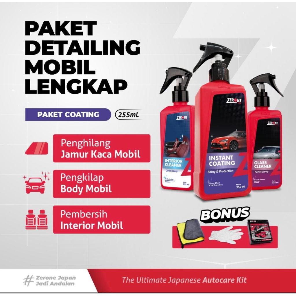 Zerone Japan Paket Coating️The Ultimate Japanese Autocare Kit