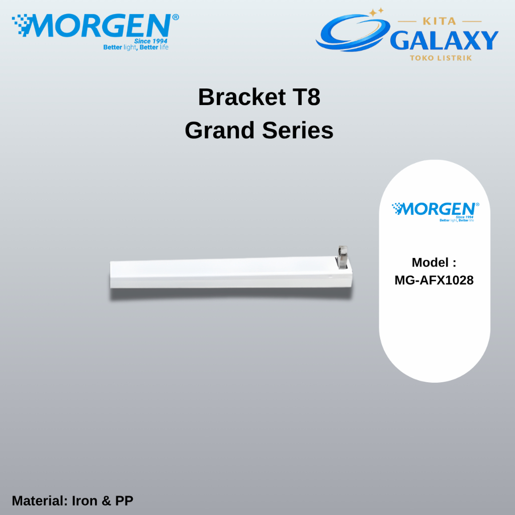 Morgen - T8 Bracket / Kap Grand Series - Bracket / Kap Lampu T8 LED 60CM