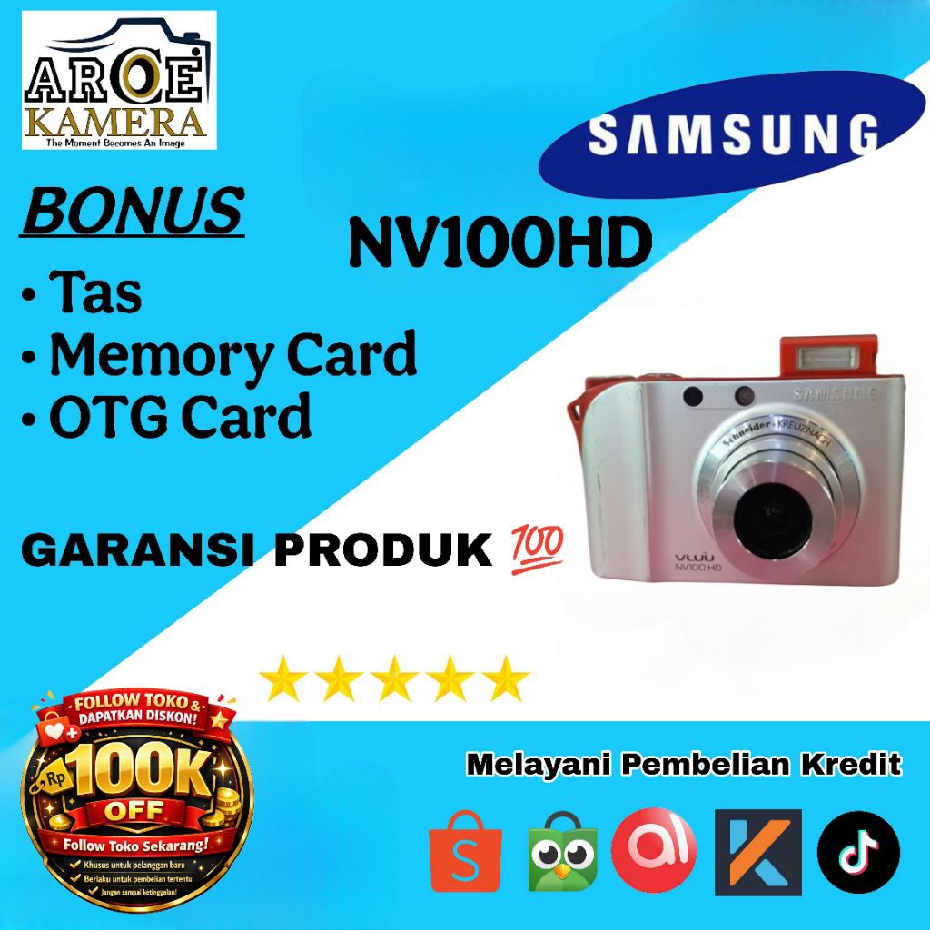 Kamera Digicam Samsung NV100 HD