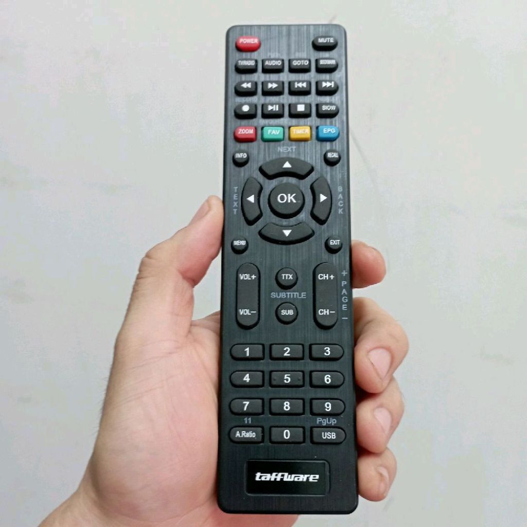 Remote Remot Set Top Box STB DVB-T2 Digital TV Pengganti Tanpa Setting Taffware HD-120 HD-99 Pantesa