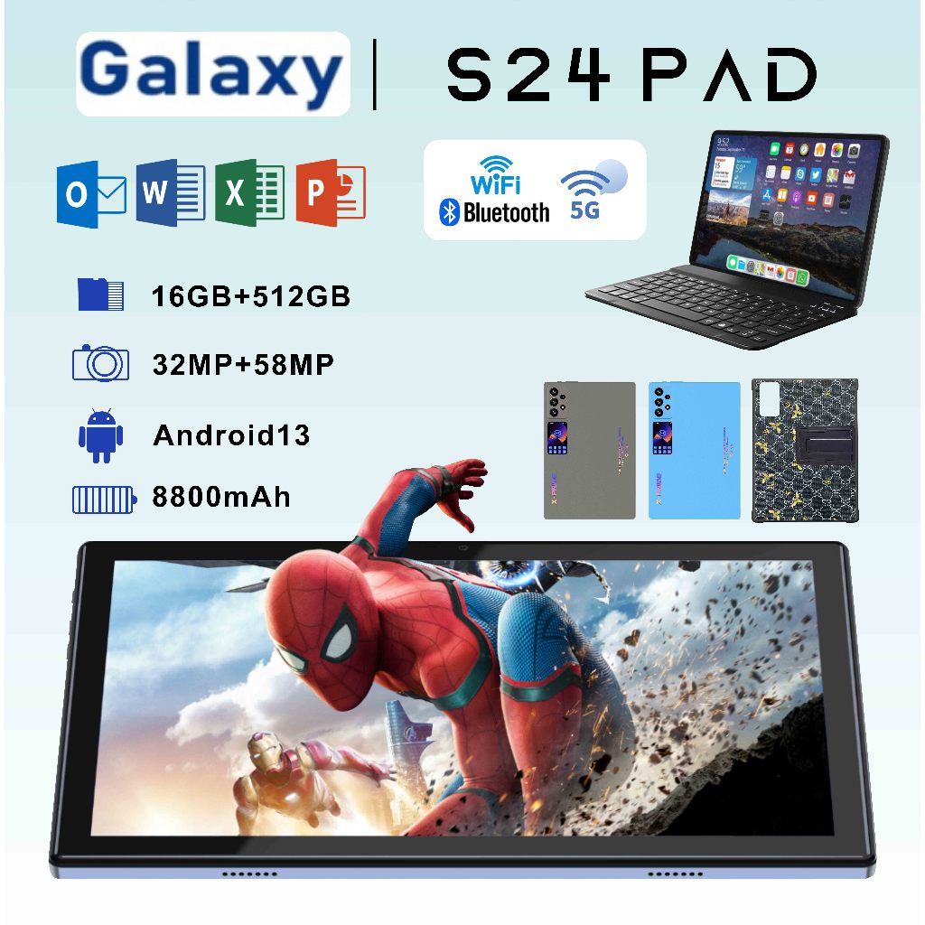 [COD] Ready Stock X-PRIME Tablet murah baru 10.1 inch (16GB+1TB) I16 PRO S24 S25 high-definition com