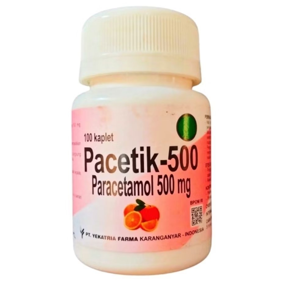 PACETIK-500 - Paracetamol 500mg (100's /Botol) | Pamol 500mg