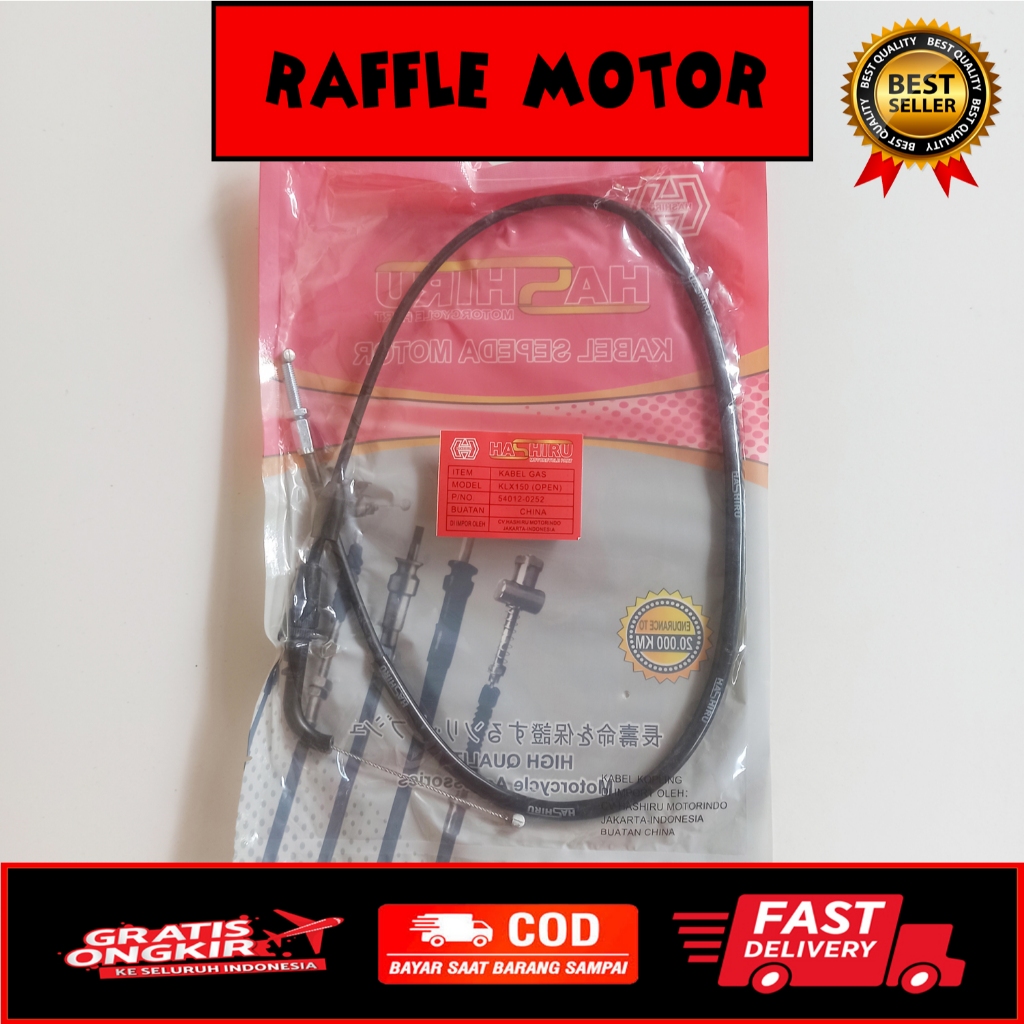 HASHIRU KABEL GAS KLX OPEN. TALI GAS KAWASAKI KLX 150 OPEN