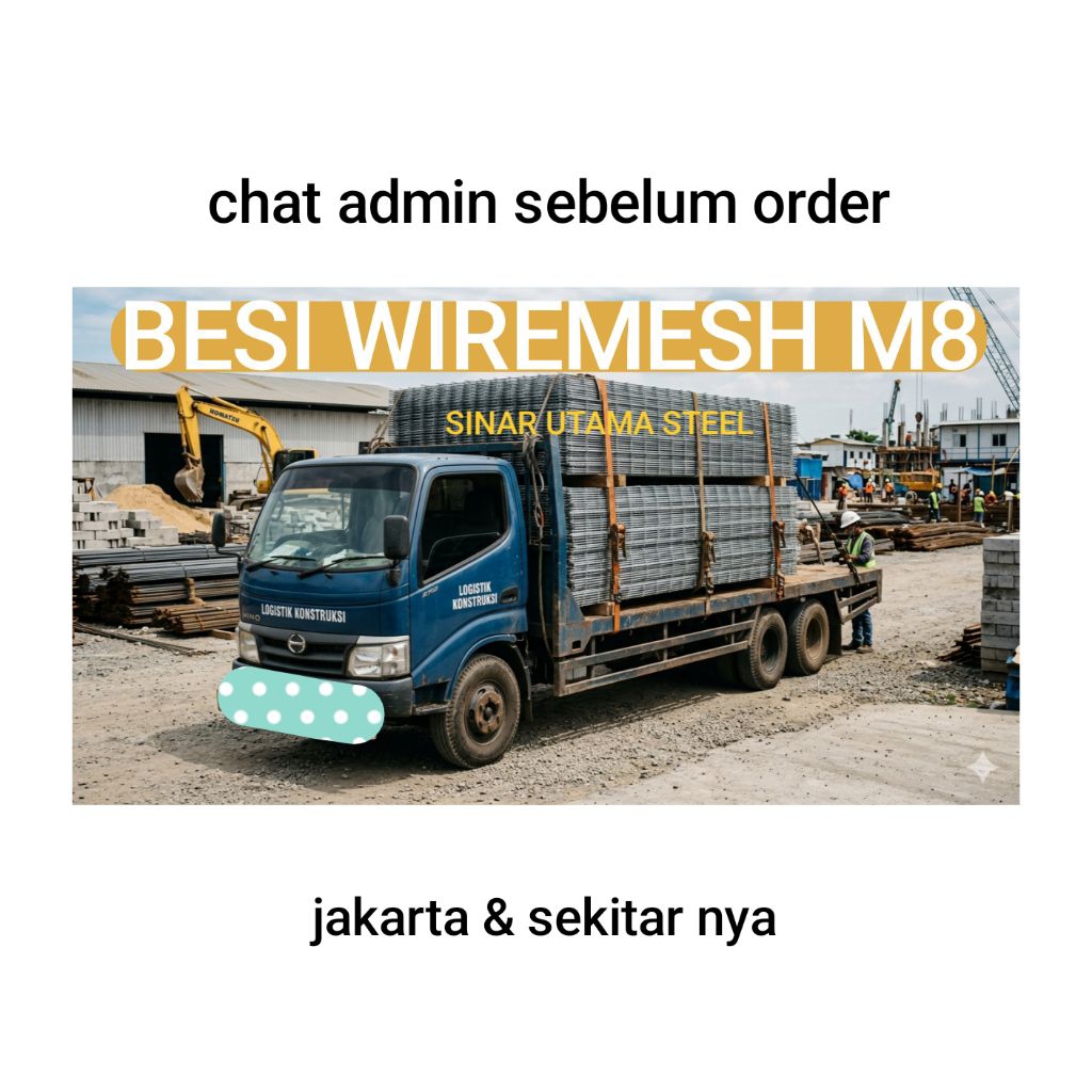 Besi Wiremesh / Besi Warmes kotak (2,1M x 5,4M) M6 M8 M7 M10