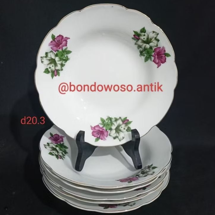 6 PCS PIRING MAKAN BUNGA KANGKUNG LAWAS D20.3