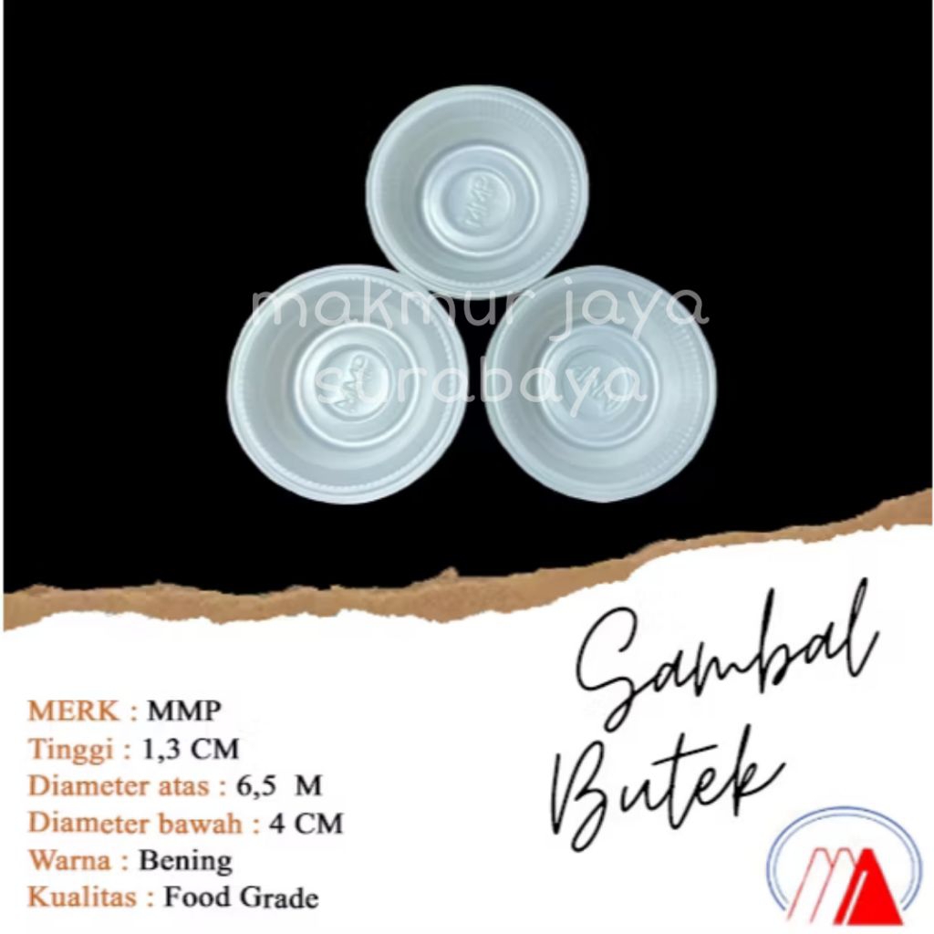 (100 pcs) Mika Tray Sambel Putih Butek/Mika Sambal Putih/Tray Sambal Putih/Tray Sambal Butek/Mika Tr