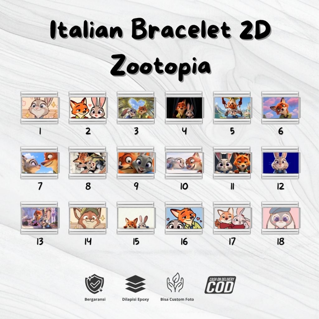 Italian Bracelet Charm Zootpia Charm Italian Bracelet Custom