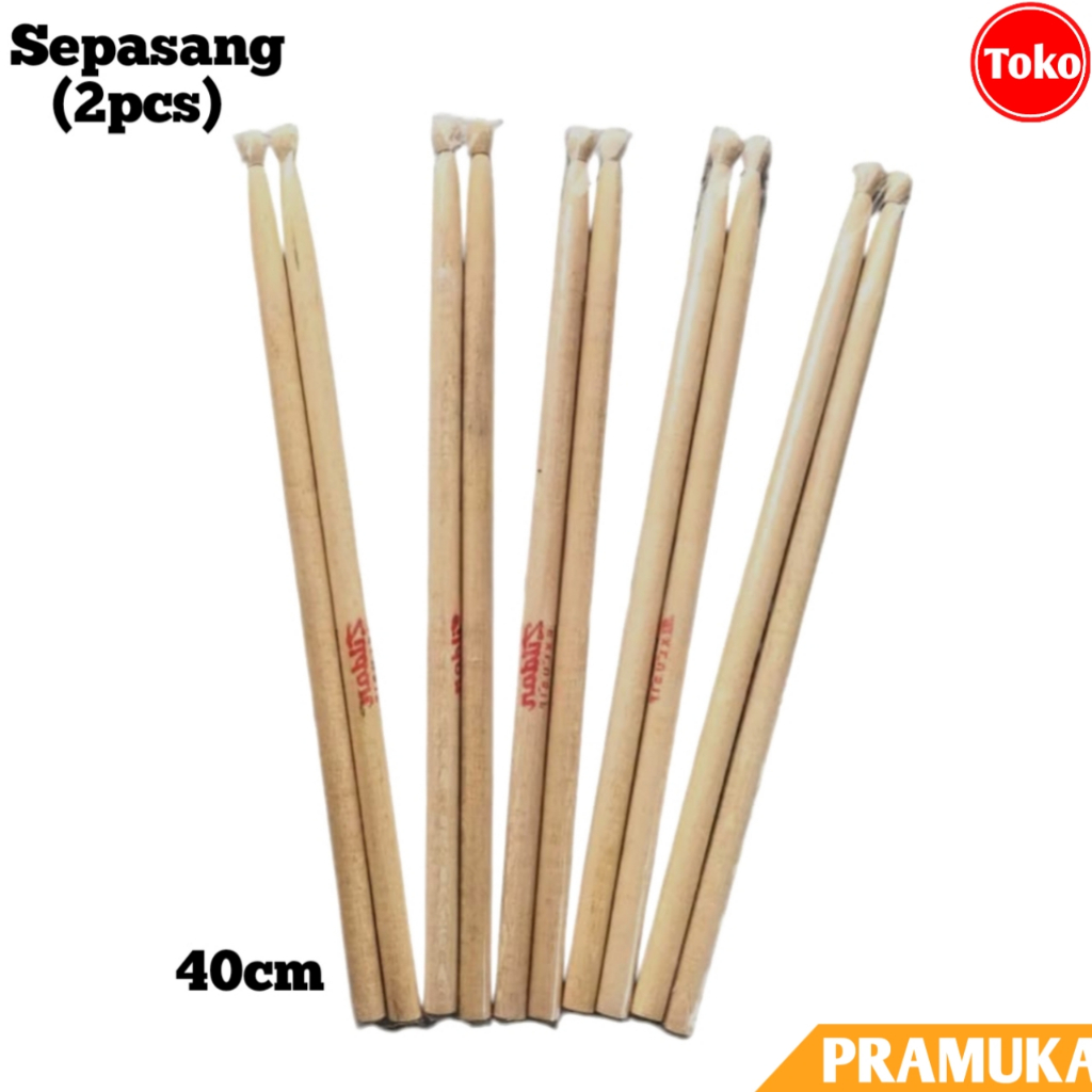 Stik Drum Band Anak Panjang 40cm / Stik Marching Band Kayu / Stik Drumband