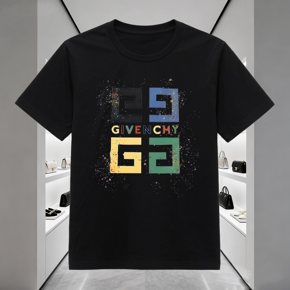 Kaos Distro Givenchy Style Mewah - Kaos Polos Katun Combed 280gsm Tebal, Unisex S-5XL Lengan Pendek,