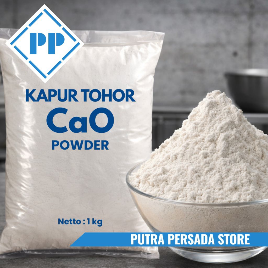 Kapur Tohor CaO Super Putih Aktif | Penjernih Air Kolam Tambak Udang | Penetral pH Tanah
