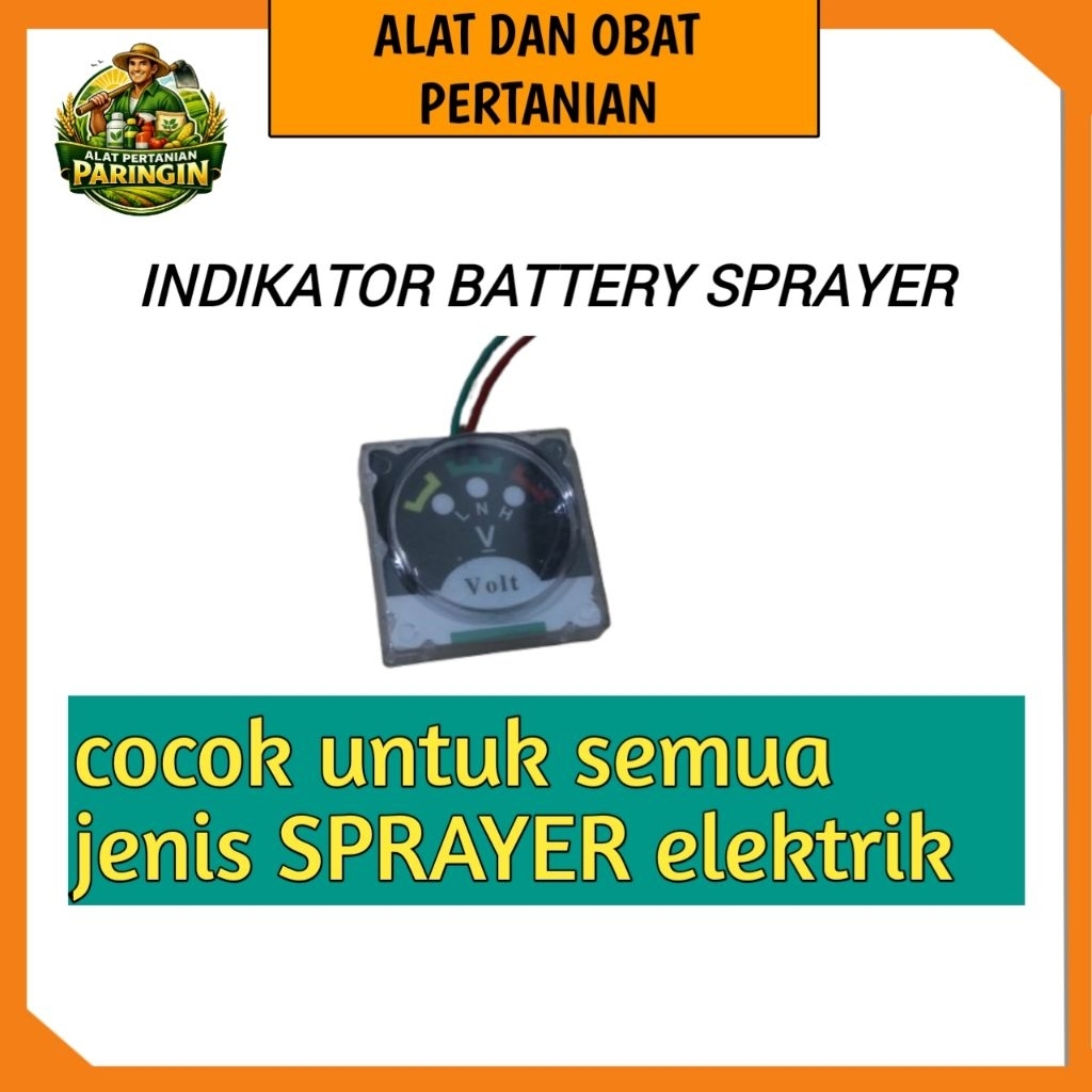 Indikator Baterai Sprayer Elektrik - Voltmeter Sprayer Elektrik