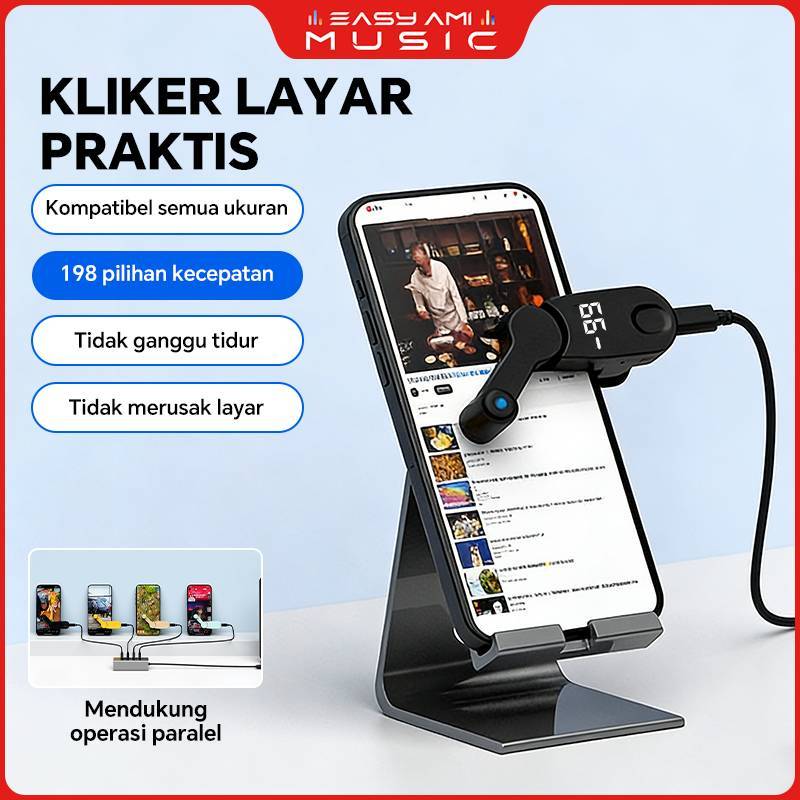 Auto Clicker Dengan Layar / Pengetuk Layar Ponsel Pintar/Pengetuk Senyap Pengoperasian tanpa tangan 