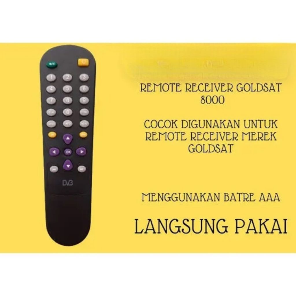 Remot Parabola Goldsat seri 8000 Receiver DV3 Remote Control