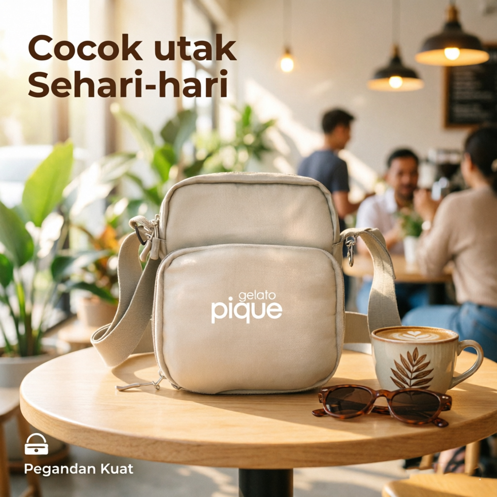 Gelato Pique Official Store/Sling Bag City Travel Gelato Pique: Gaya Urban, Keamanan Handal Tanpa Ko