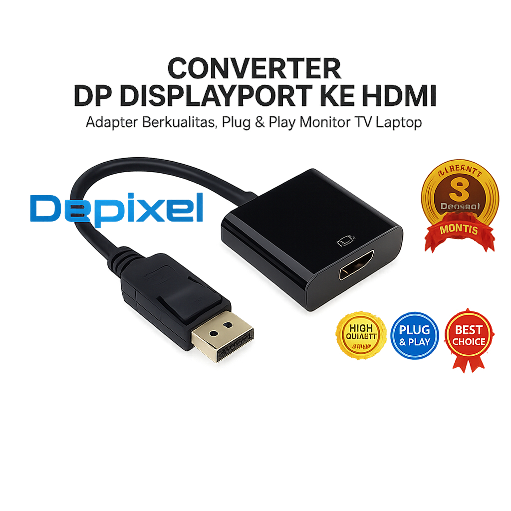 Depixel Converter DP Display Port ke HDM