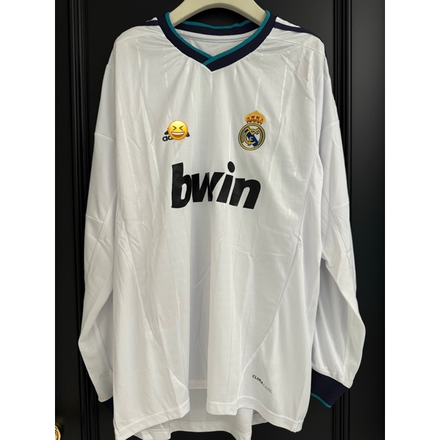 Jersey Bola Real Madrid Home Retro 2012/2013Klasik Lengan Panjang Premium