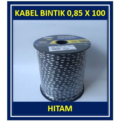 Kabel dcs 0,85 x 100 hitam / kabel 0.85 x 100 / kabel bintik 0,85 / kabel mobil 0,85 / kabel sepeda