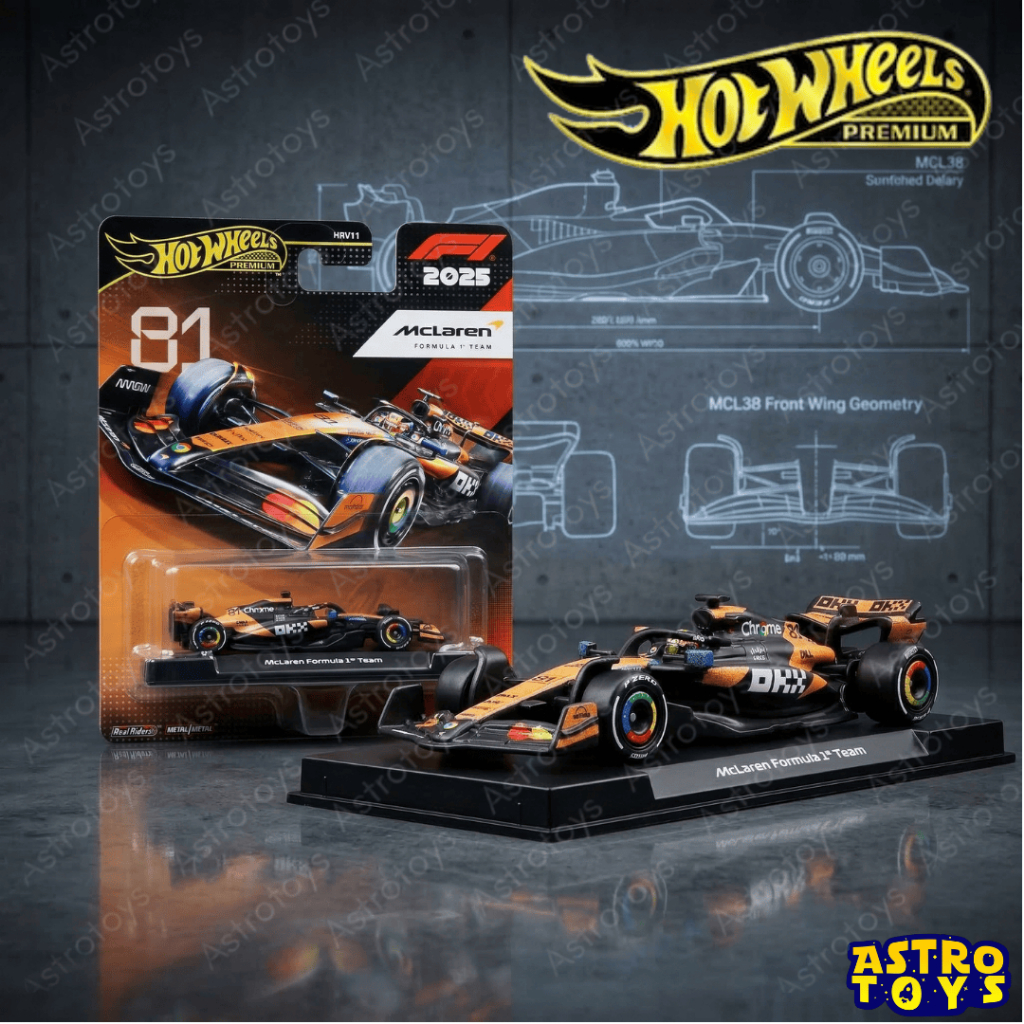 Hot Wheels Premium F1 Mclaren Formula one Team #81 Original Hotwheels