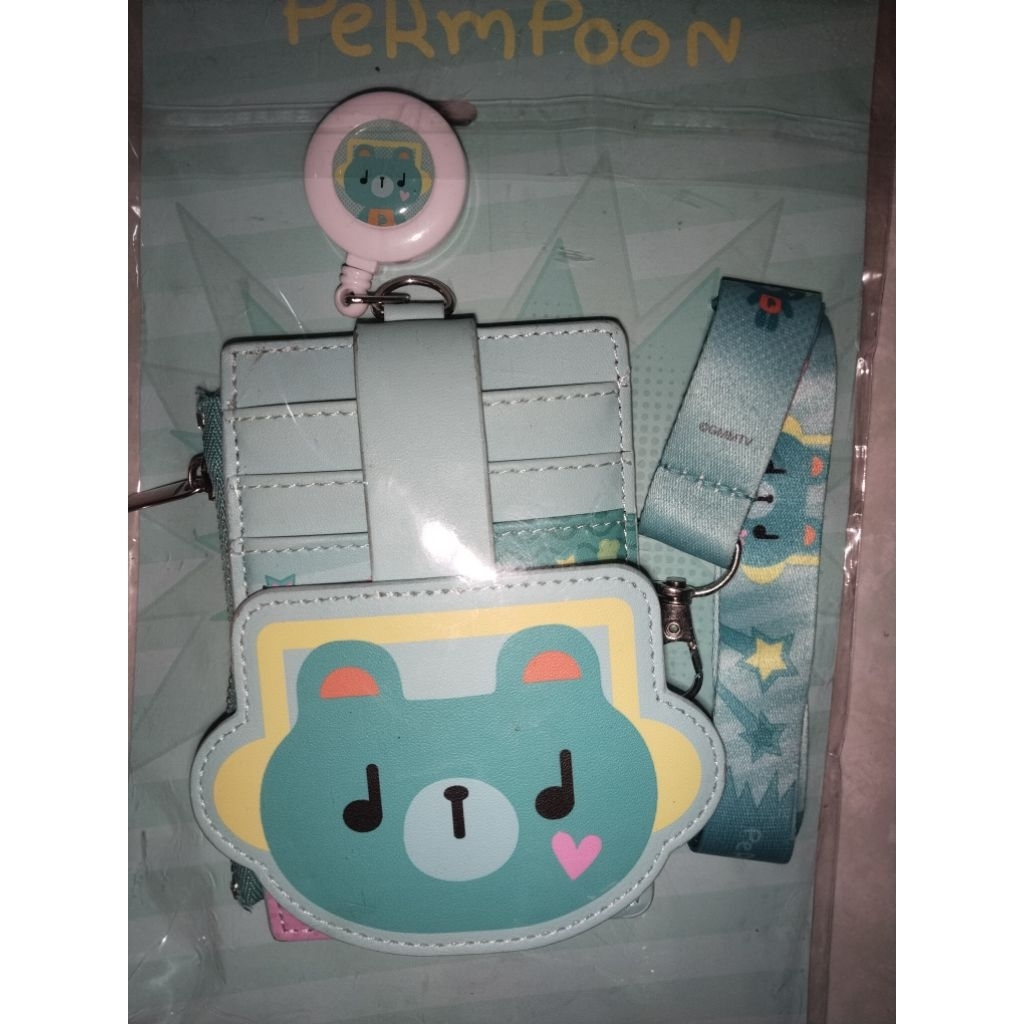 leather card holder with strap permpoon GMMTV