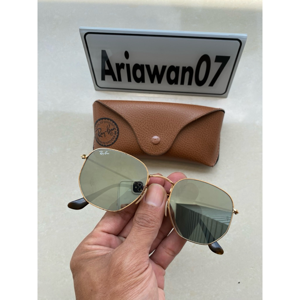 kacamata ray-ban rb 3548-N 001/30 sz 54 kaca mirror