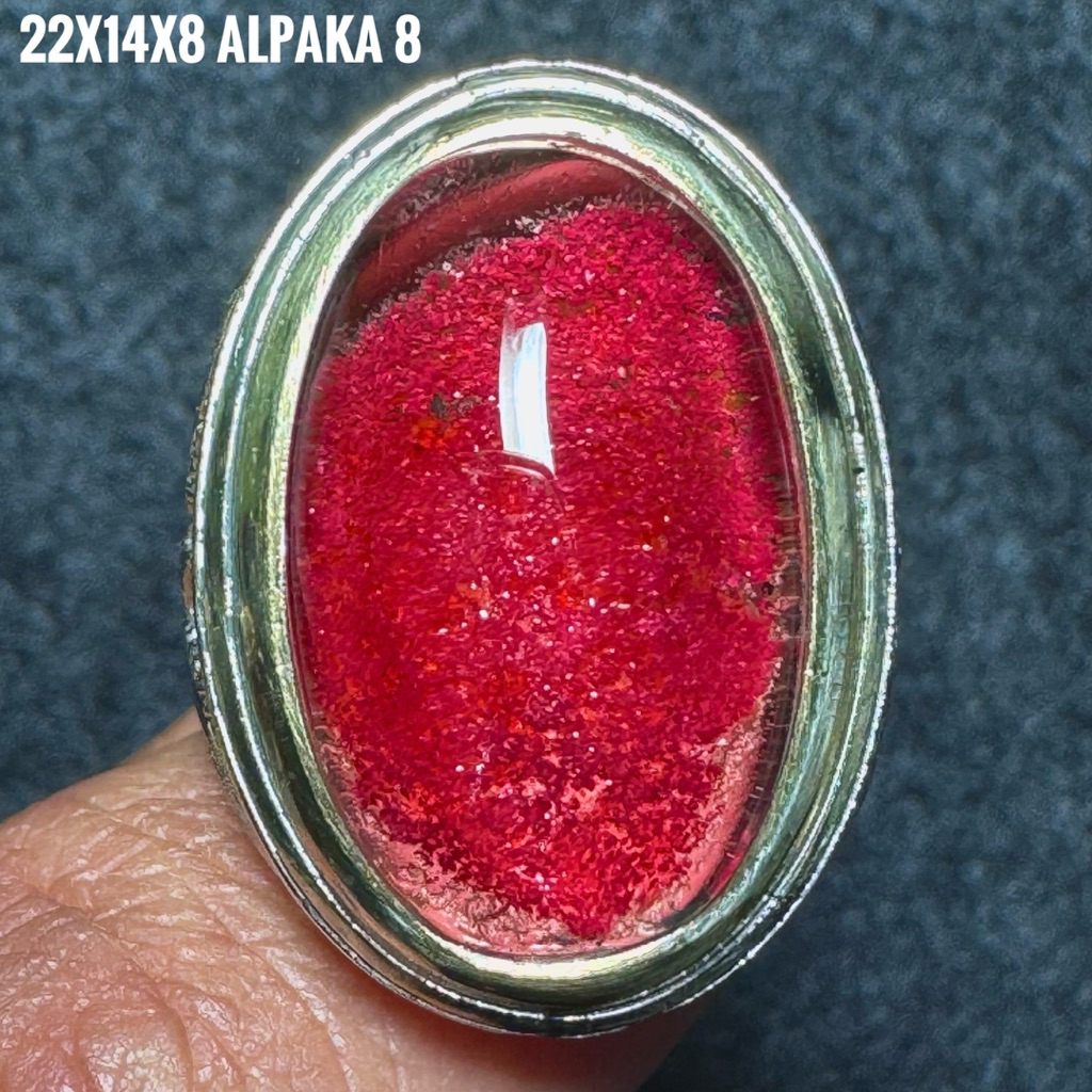 Cincin Batu Akik Natural Kecubung Karang