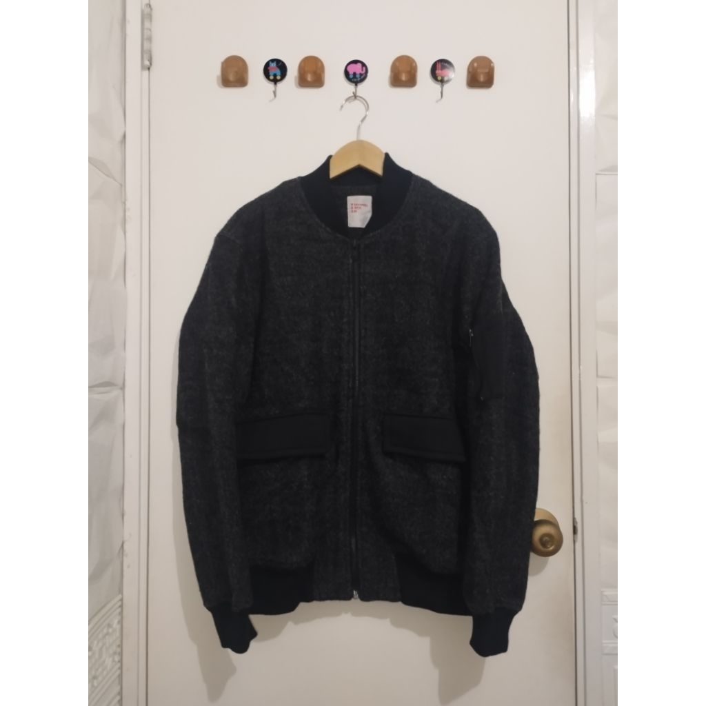 Jaket Casual 8 Seconds Model Bomber Wool Mix