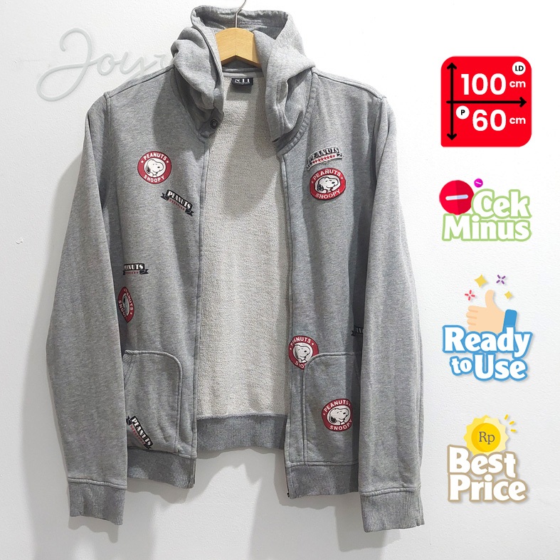 Hoodie NII x PEANUTS Grey Patch - S
