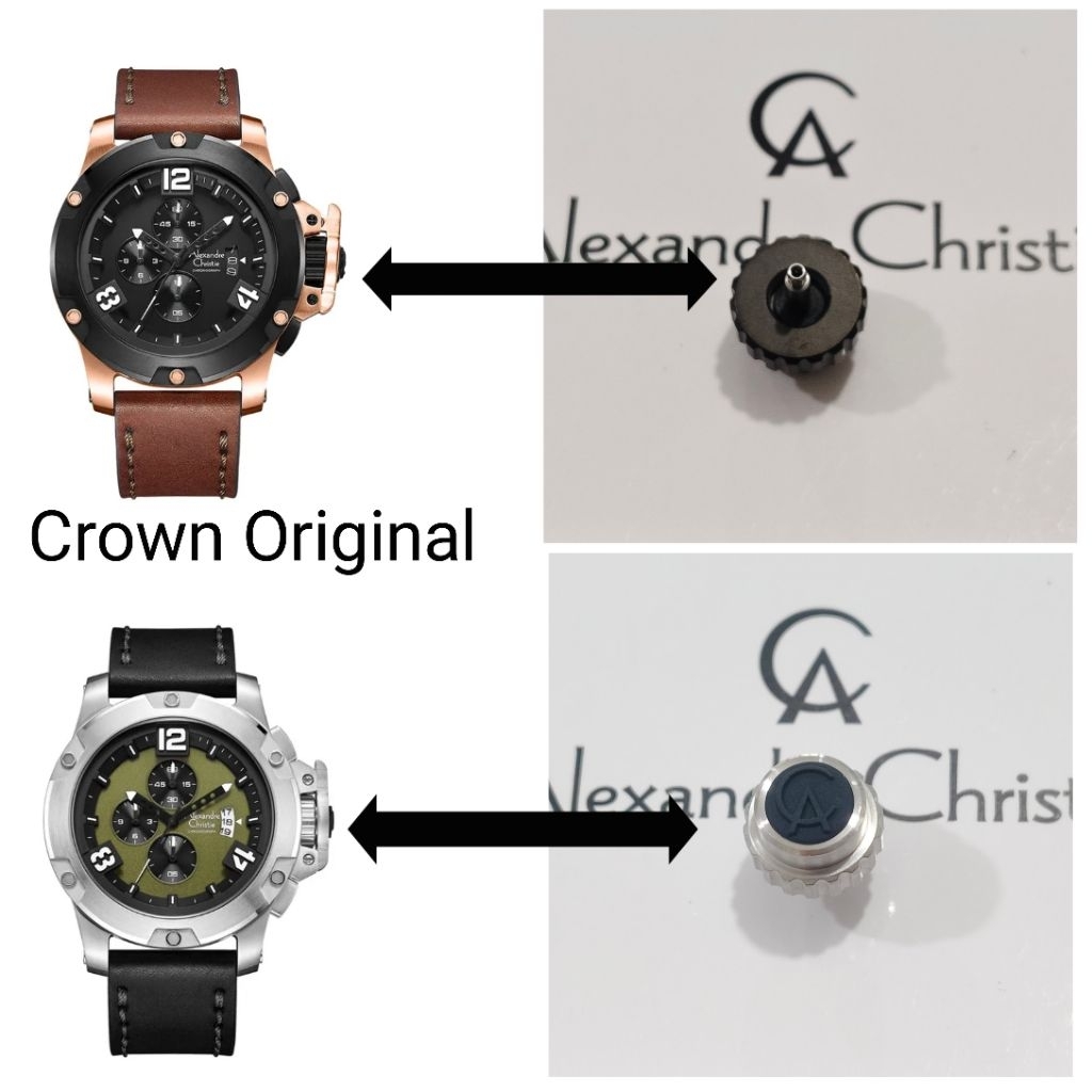 Crown / Knop Jam Tangan Alexandre Christie AC 6295 MC
