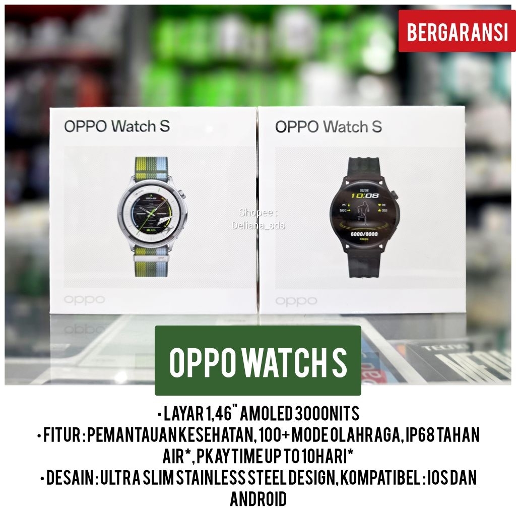 Oppo Watch S Amoled Garansi Resmi 1 Tahun Smartwatch Oppo Watch S Smart Watch Oppo Watch S Jam Tanga