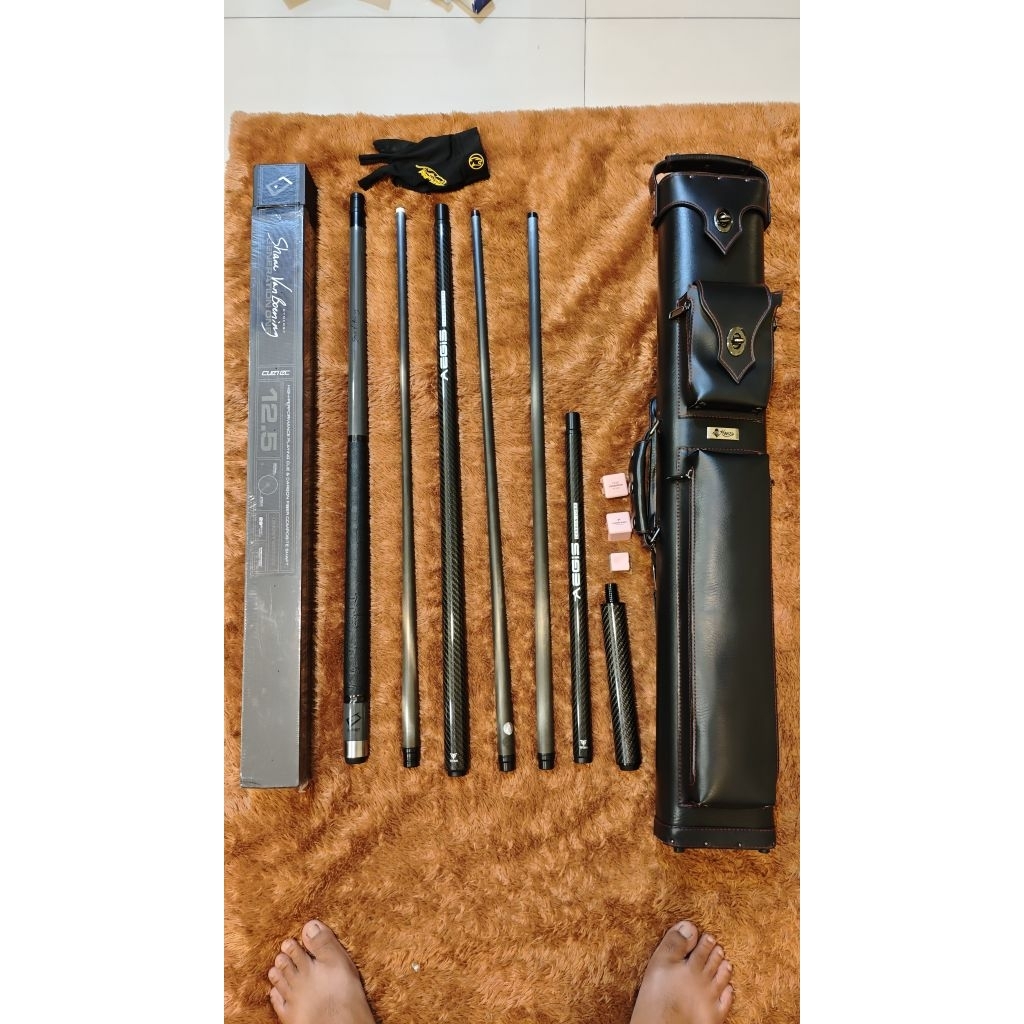 Stick billiard 1 paket lengkap Second