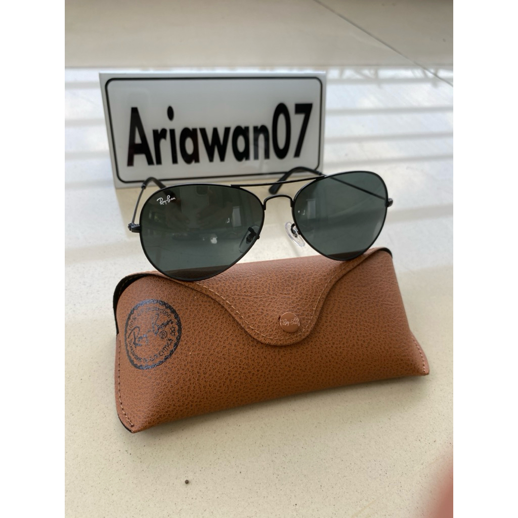 kacamata ray-ban full hitam sz 58