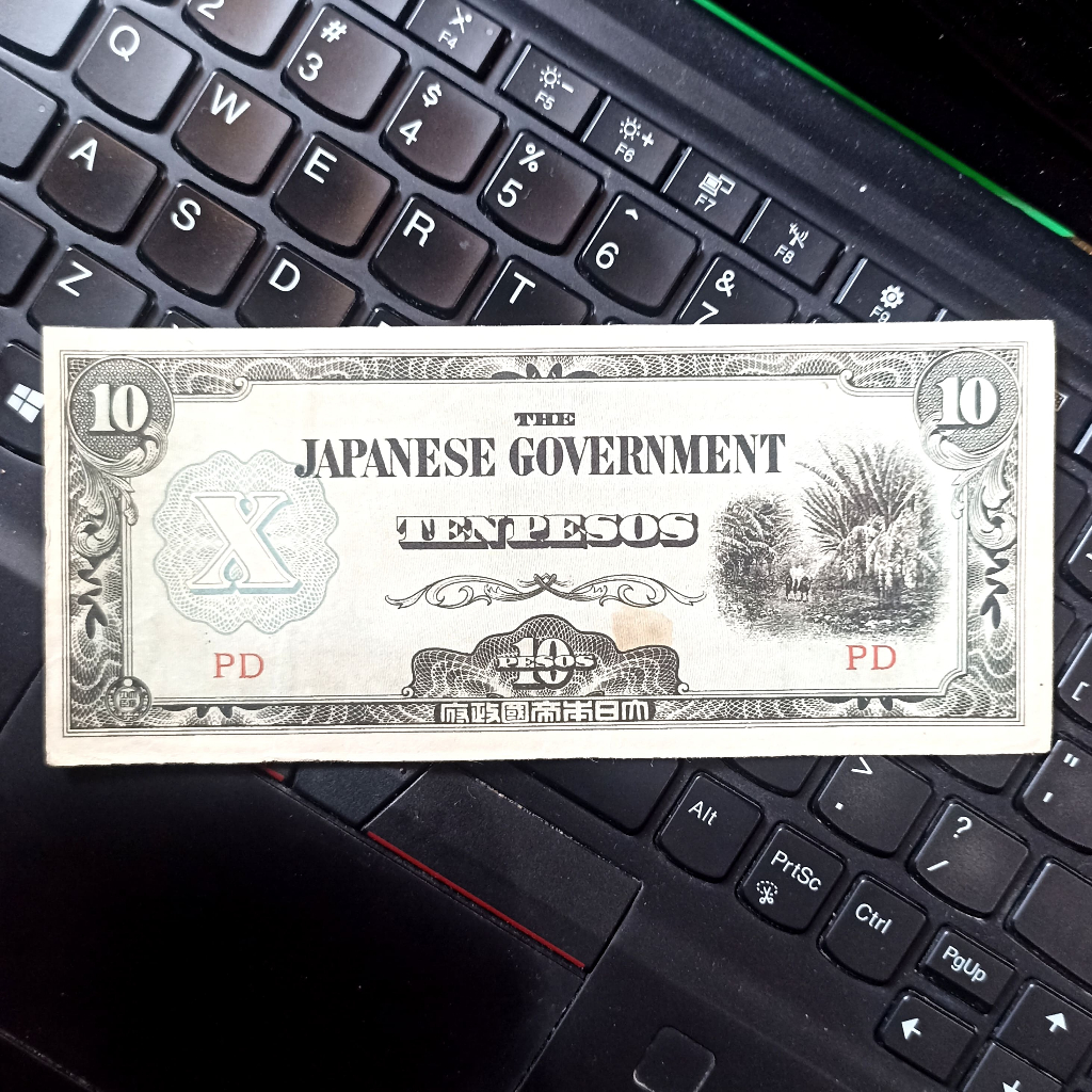 Uang kuno Philipina Japanese Government 10 Ten pesos