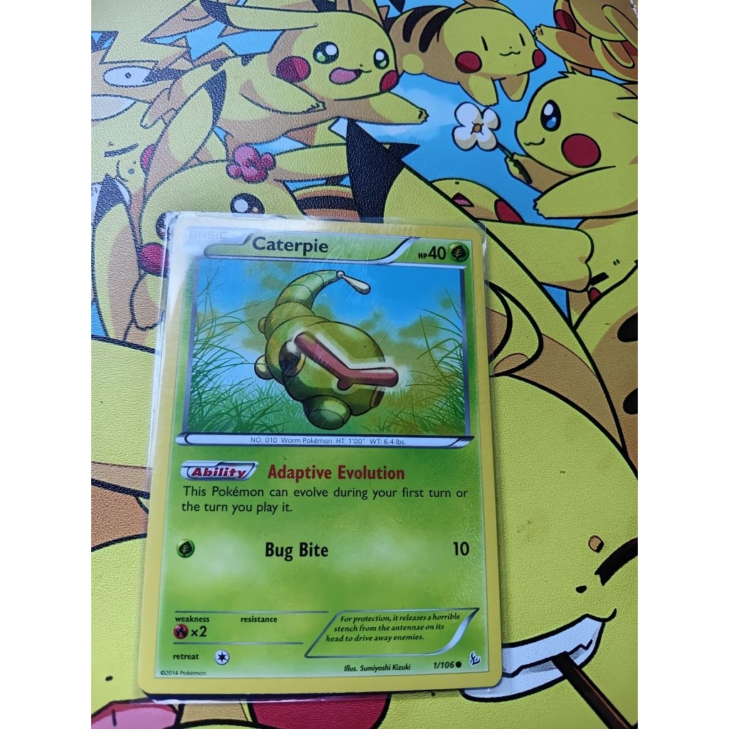 Caterpie 1/106 Koleksi Lama Kartu Pokemon TCG Indonesia