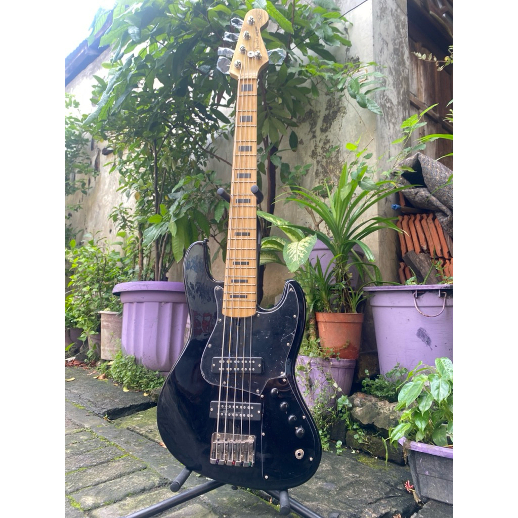 bass fender 5st replika blacktop aktif preamp