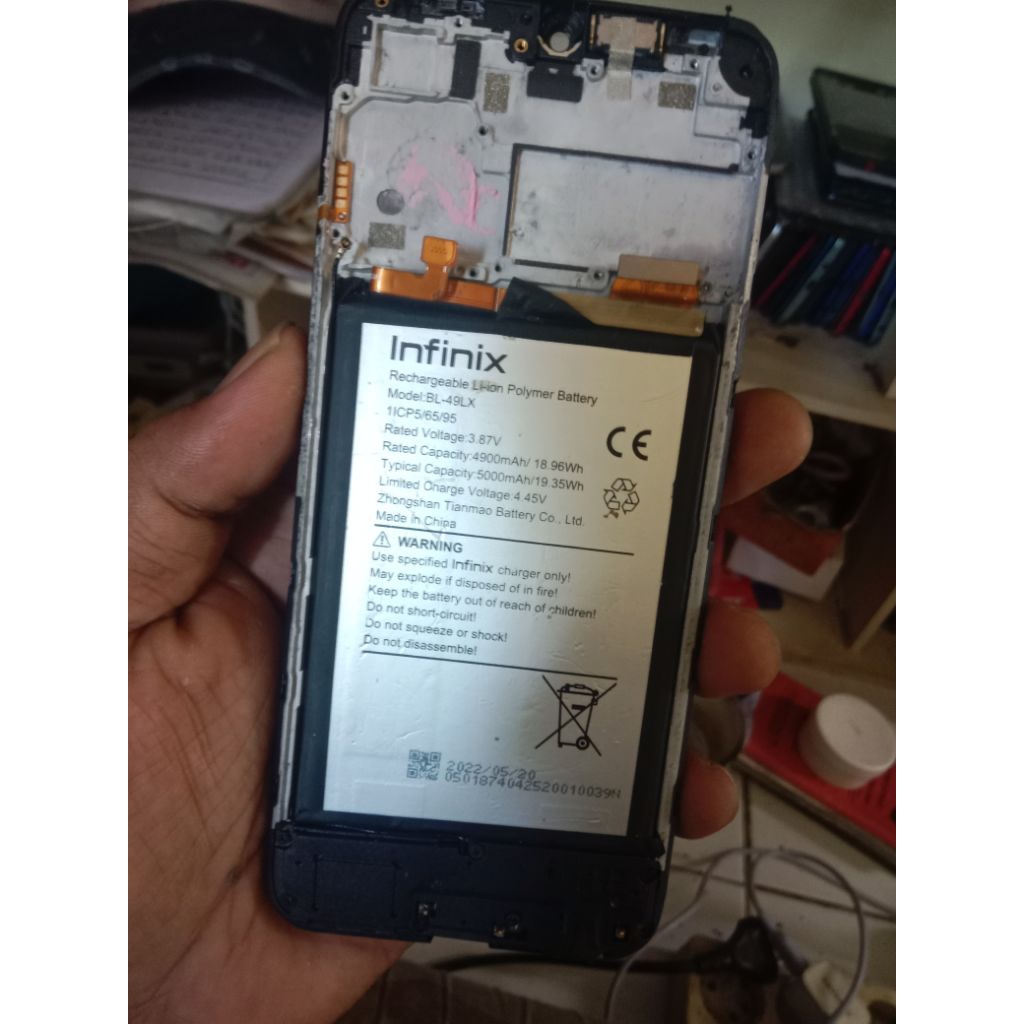 baterai infinix smart 5/6 copotan