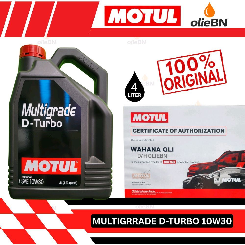 *MOTUL MULTIGRADE D-TURBO (4L) GALON* Oli Mesin Mobil Diesel - Original 100 %