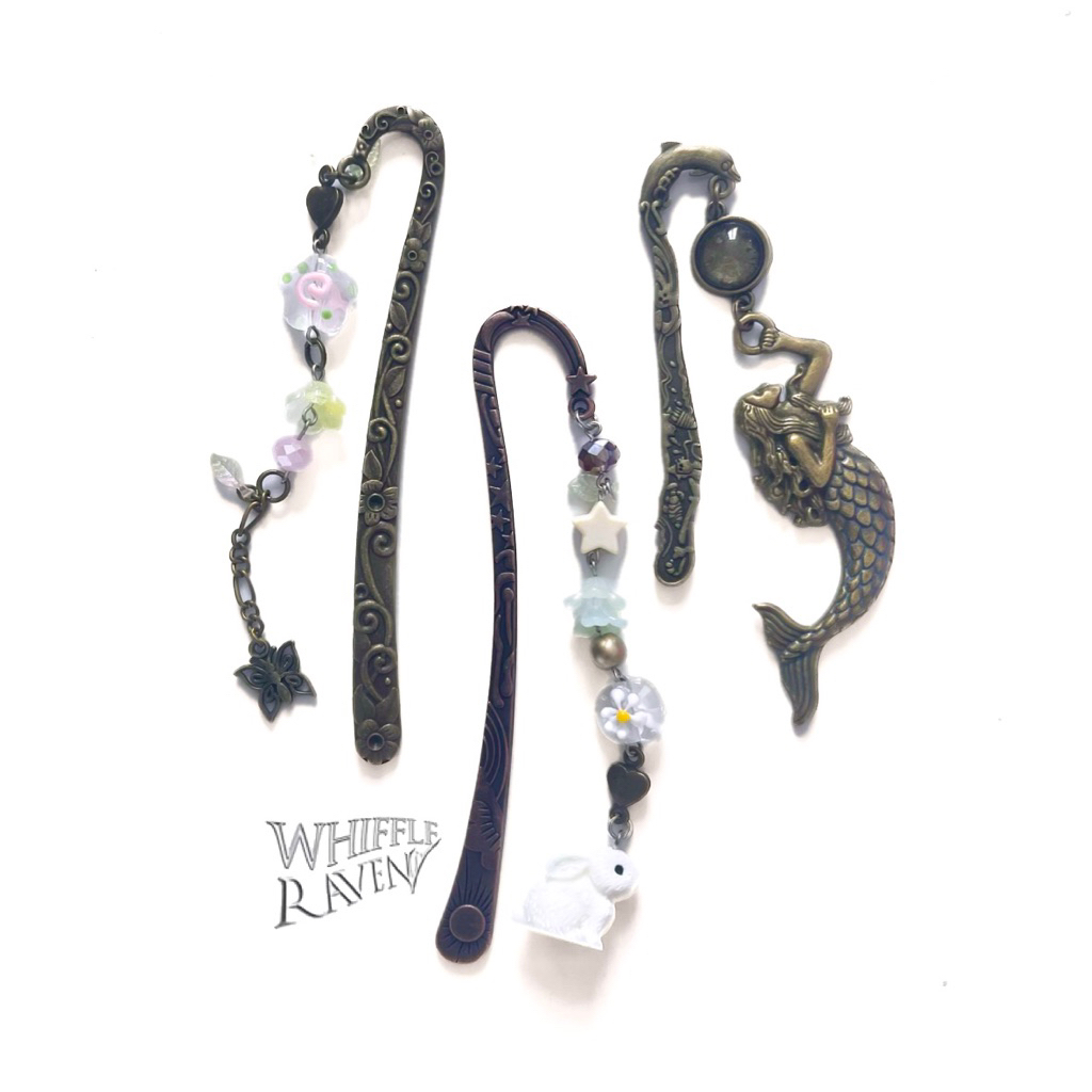Raven | Bookmark Pembatas Buku Cottagecore Beads Mermaid