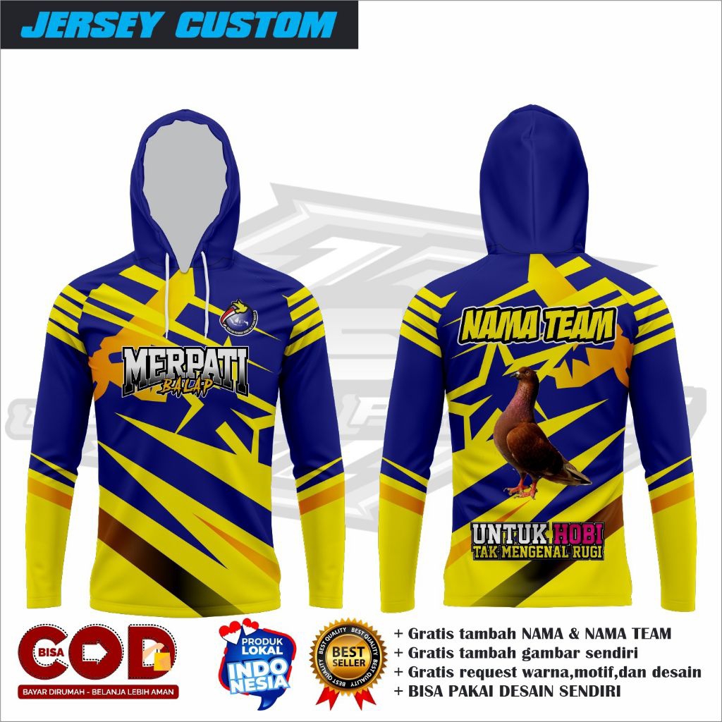 Jersey merpati custom/Jersey merpati full printing/Jersey merpati balap/Jersey merpati kolong