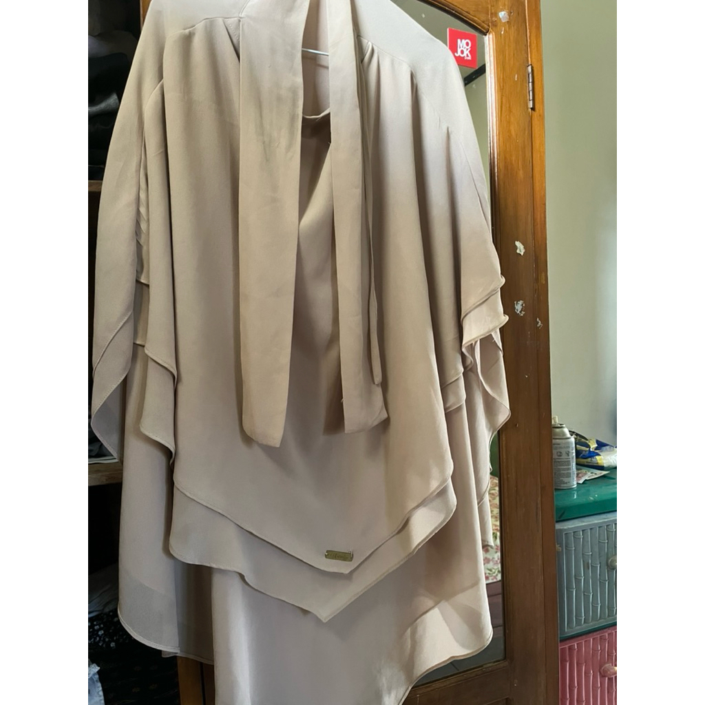 Preloved French Khimar  ceruty babydoll by alareta  Bukan Aljenna Sofni