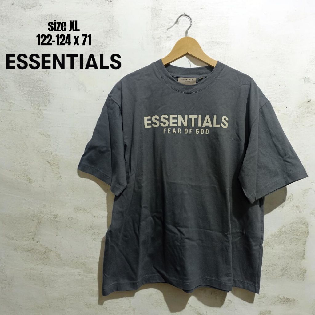 kaos t-shirt essentials fog reflective abu sz XL