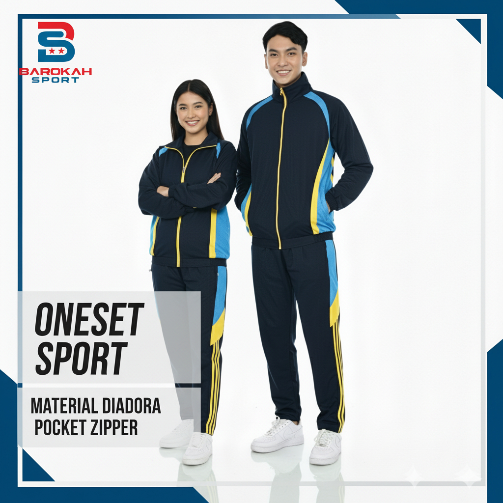 HM Barokah - One set olahraga Pria Wanita Setelan olahraga Unisex jaket celana jaket training jaket 