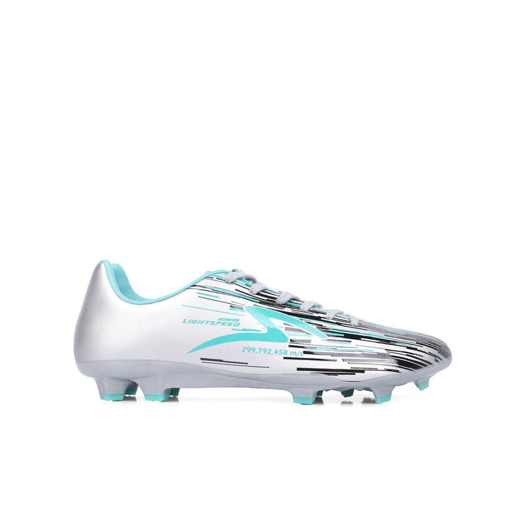 Sepatu Sepakbola Soccer Specs LightSpeed Reborn Fg - Silver Black Aqua Original / Ringan Nyaman Spec