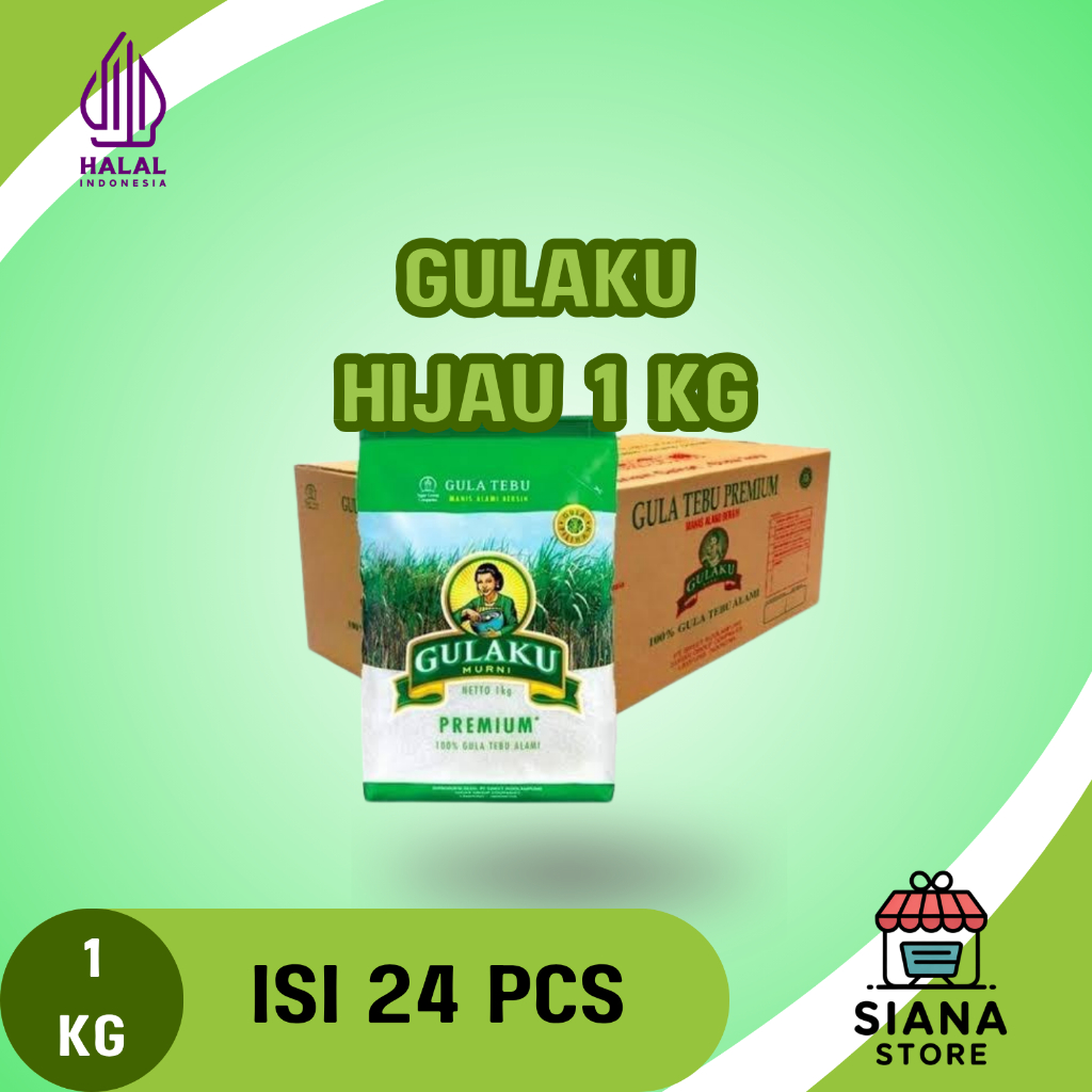 Gulaku Hijau Gula Pasir Putih Premium 1 Dus